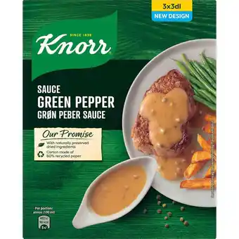 Fleggaard Knorr sauce grøn peber 3x22 g tilbud