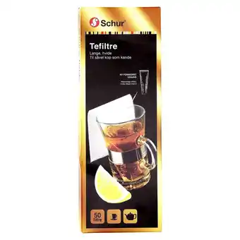 Schur tefilter lange hvide 50 stk