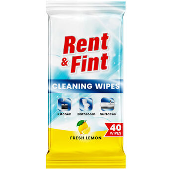 Rent & fint - vådservietter m. lemon 40 stk
