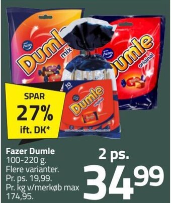 Fleggaard Fazer Dumle tilbud