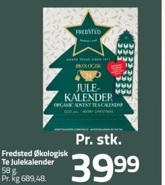 Fleggaard Fredsted Økologisk Te Julekalender tilbud