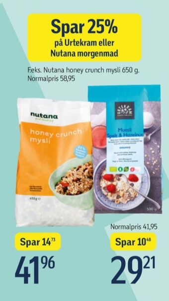 Føtex Nutana müsli tilbud