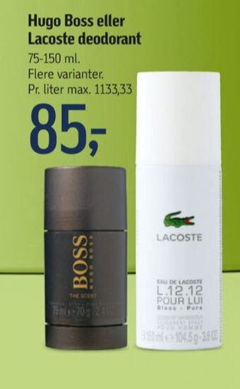 Føtex Hugo boss deostick tilbud
