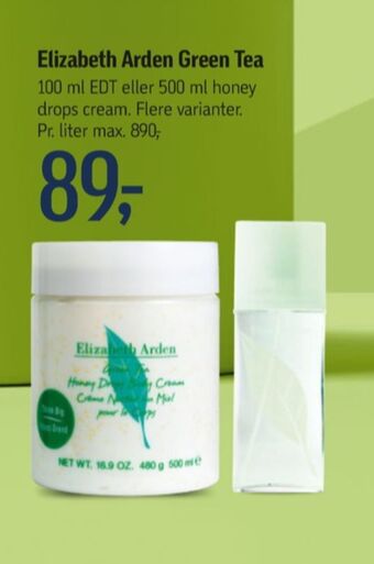 Føtex Green tea eau de toilette tilbud