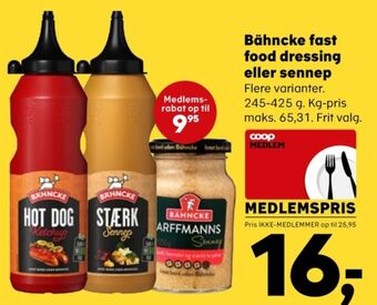 Kvickly Bähncke sennep tilbud