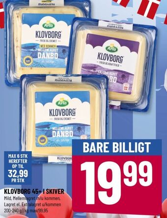 Løvbjerg Klovborg skiveost danbo ekstralagret tilbud