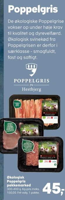 Kvickly Poppelgris fra hestbjerg hakket grisekød tilbud