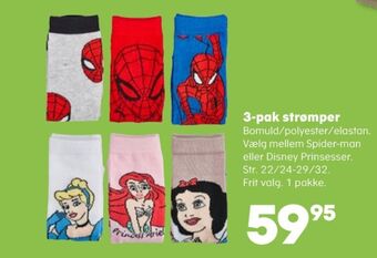 Kvickly Disney strømper tilbud