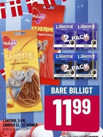 Løvbjerg Läkerol pastiller liquorice seasalt tilbud