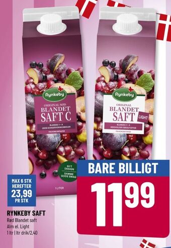 Blandet saft c konc. frugtsaft