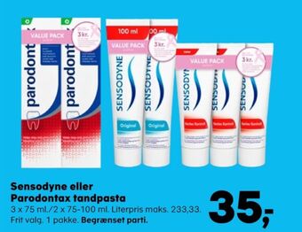 Kvickly Sensodyne tandpasta tilbud