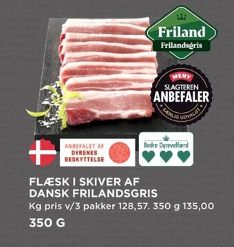MENY Friland frilandsgris flæsk i skiver tilbud