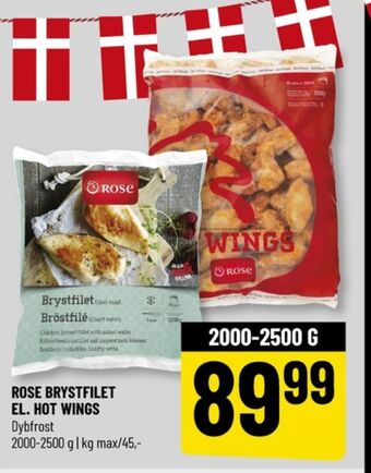 Løvbjerg Rose hot wings tilbud