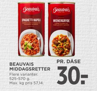 MENY Beauvais spaghetti napoli tilbud