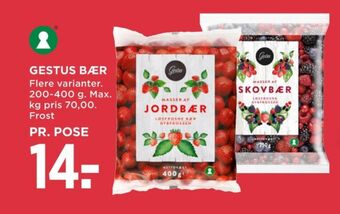 MENY Gestus hindbær tilbud