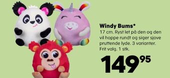 Windy bums interaktiv legetøj