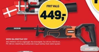 XL-BYG Worx professional bajonetsav tilbud
