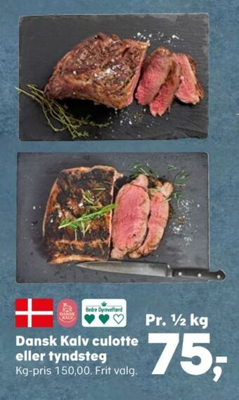 SuperBrugsen Dansk kalv kalveculotte tilbud