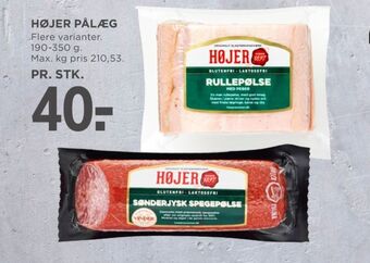 MENY Højer pølser sønderjysk spegepølse tilbud