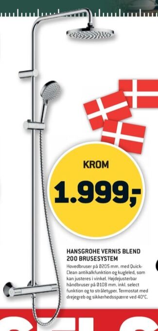 XL-BYG Hansgrohe brusestangsæt tilbud