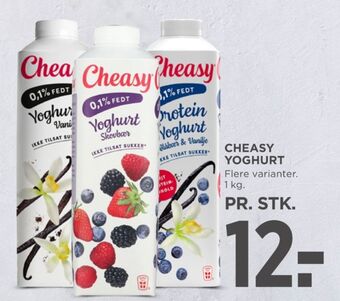 MENY Cheasy skyr yoghurt blåbær/vanilje tilbud