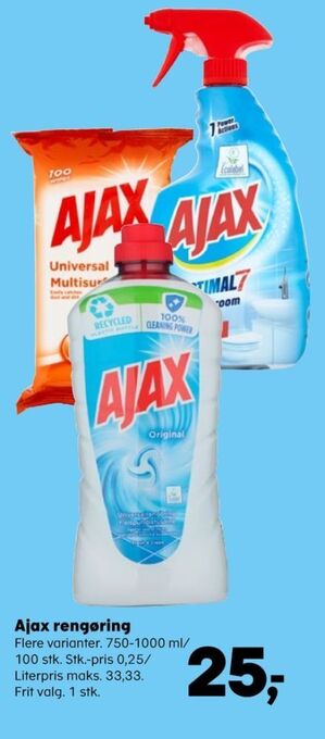 SuperBrugsen Ajax rengøring - universal tilbud