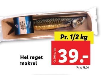 Lidl Hel røget makrel tilbud
