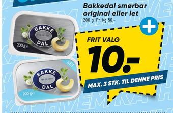 Bilka Bakkedal smørbar original eller let tilbud