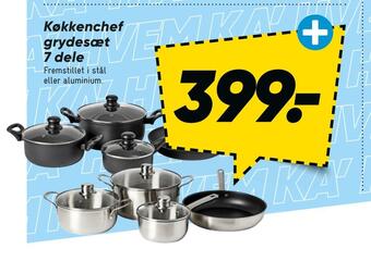Bilka Køkkenchef grydesæt 7 dele tilbud