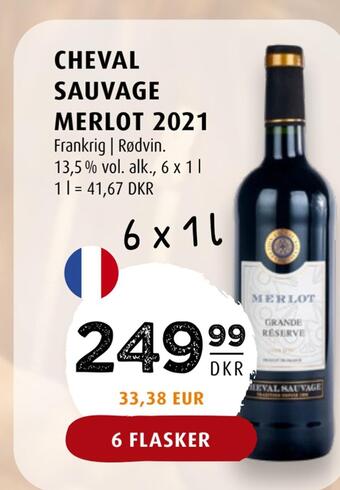 Scandinavian Park Cheval sauvage merlot 2021 tilbud