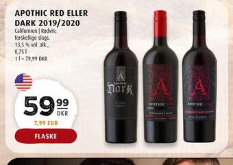 Scandinavian Park Apothic red eller dark 2019/2020 tilbud