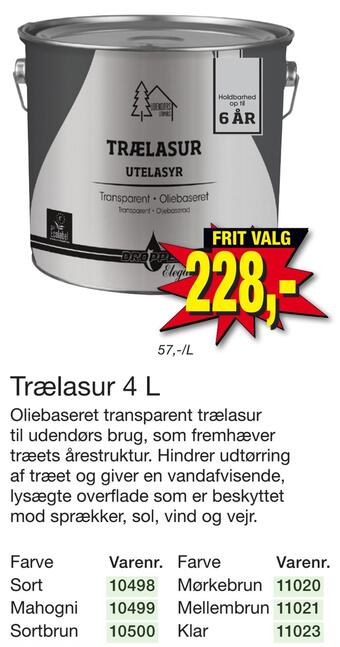 Harald Nyborg Trælasur 4 l tilbud