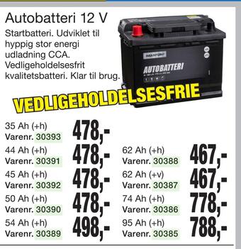 Harald Nyborg Autobatteri 12 v tilbud