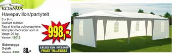 Harald Nyborg Havepavillon/partytelt tilbud
