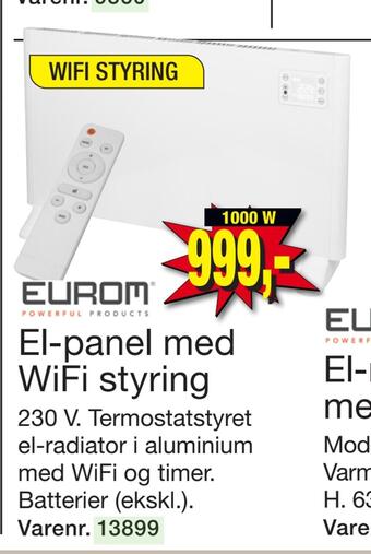 Harald Nyborg El-panel med wifi styring tilbud