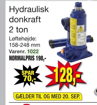Harald Nyborg Hydraulisk donkraft 2 ton tilbud