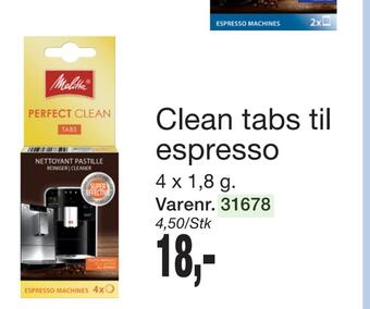 Harald Nyborg Clean tabs til espresso tilbud