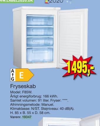 Harald Nyborg Fryseskab tilbud
