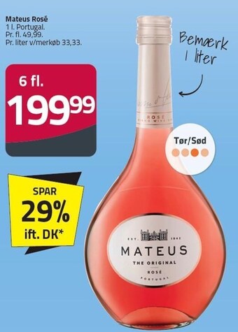Fleggaard Mateus rosé 6 fl tilbud