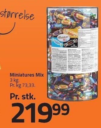 Fleggaard Miniatures mix 3 kg tilbud
