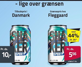 Fleggaard Lige over grænsen shaker sport tilbud