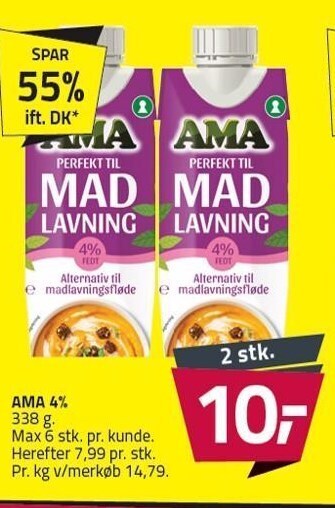 Fleggaard Ama 4% 2 stk tilbud