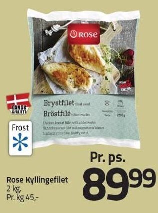 Fleggaard Rose kyllingefilet 2 kg tilbud