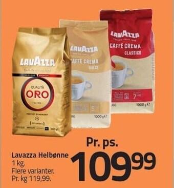 Fleggaard Lavazza helbønne 1 kg tilbud