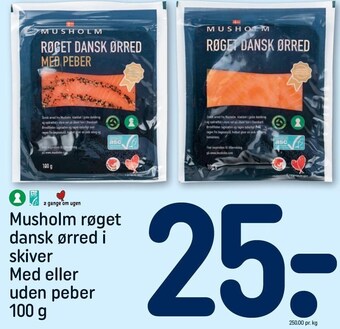 REMA 1000 Musholm røget dansk ørred i skiver tilbud