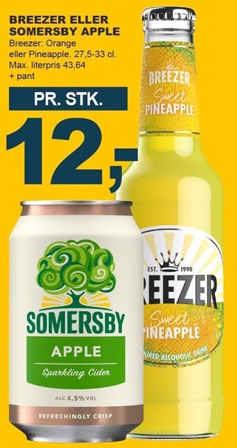 Let-Køb Breezer eller somersby apple tilbud