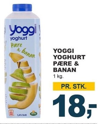 Let-Køb Yoggi yoghurt pære & banan tilbud