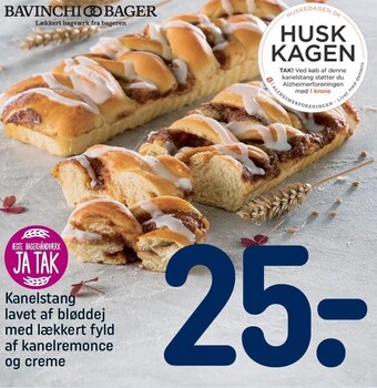 REMA 1000 Kanelstang lavet af bløddej med lækkert fyld af kanelremonce tilbud