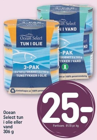 REMA 1000 Ocean select tun i olie eller vand tilbud