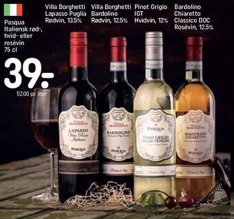 REMA 1000 Pasqua italiensk rød-, hvid- eller rosévin tilbud